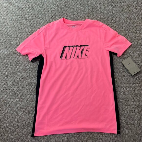 Nike Dri-FIT Academy Big Kids’ Short-Sleeve Soccer Top: Sunset Pulse/Black – NWT - Picture 4 of 8